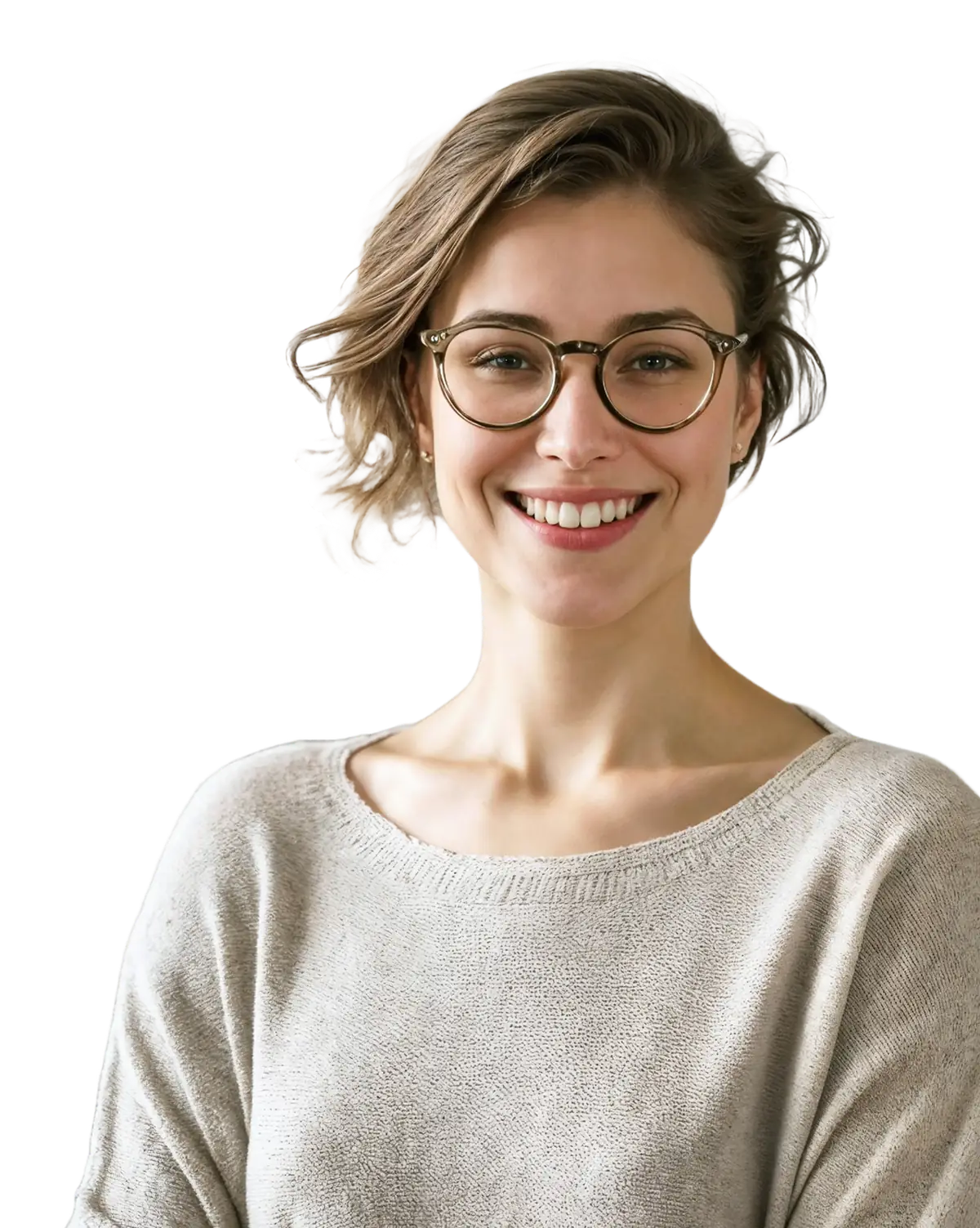 Therapist smiling